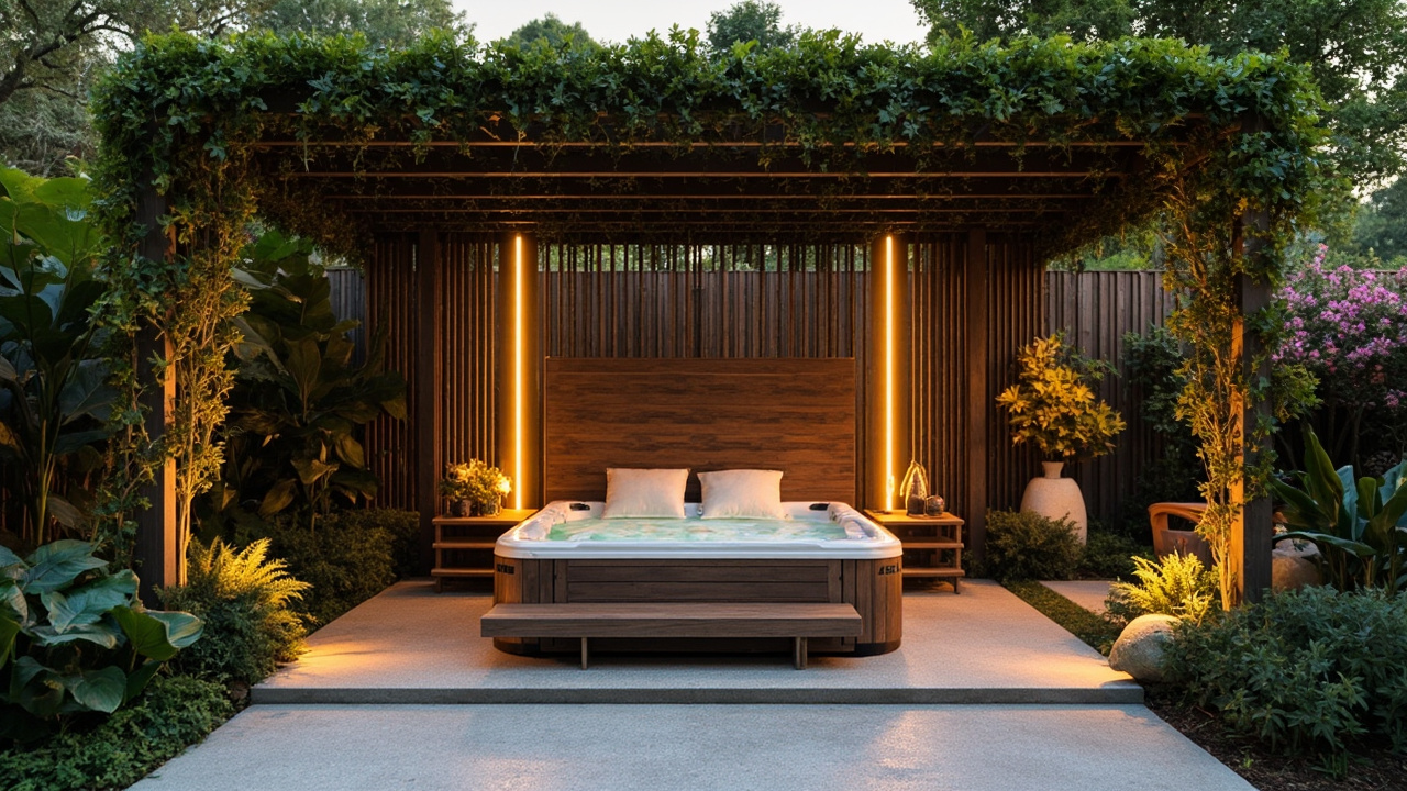 Spa avec jets et lumiere tamisee