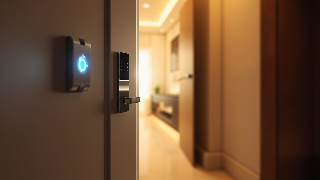 Maison moderne avec appareils connectes