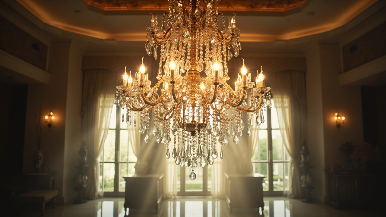 Lustre moderne avec ampoules led clatantes